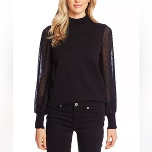 CeCe women’s black mock sweater size xs